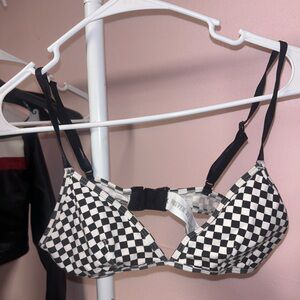 Checkered Black and White Bralette